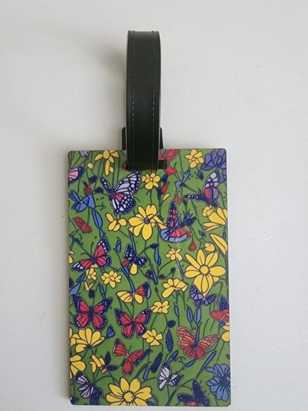 Butterfly Print Luggage Tag, Travel Identifier, Suitcase Tag, Vacation Bag Tag P